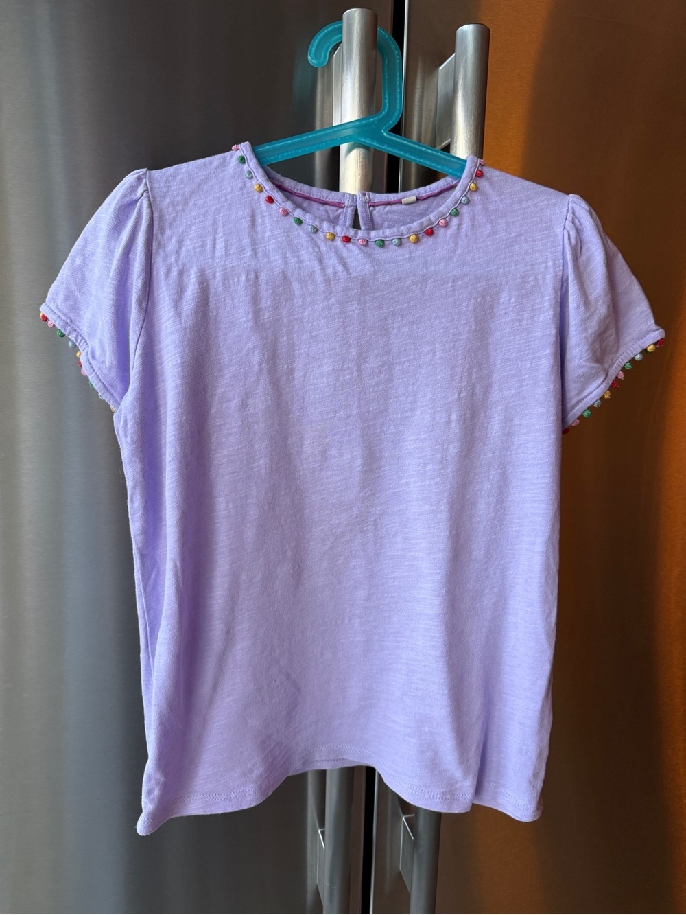 Mini Boden Short Sleeve Top in Purple Girls 10-11Y Like New